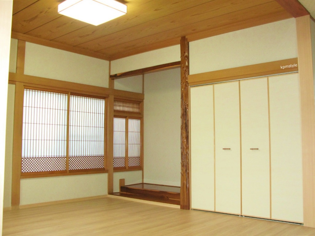 和室の続き間は、和のテイストを引き継いだモダンな空間へ　(八戸市根城)